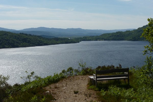 Welcome bench at the second viewpoint