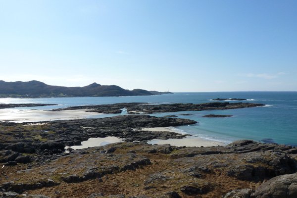 Looking back over anna Bay to Ardnamurchan Point