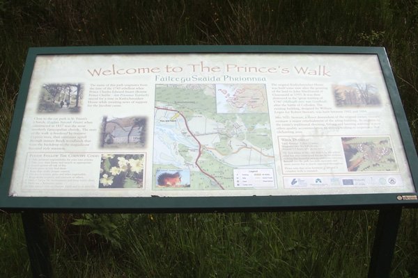 The Prince's walk information board