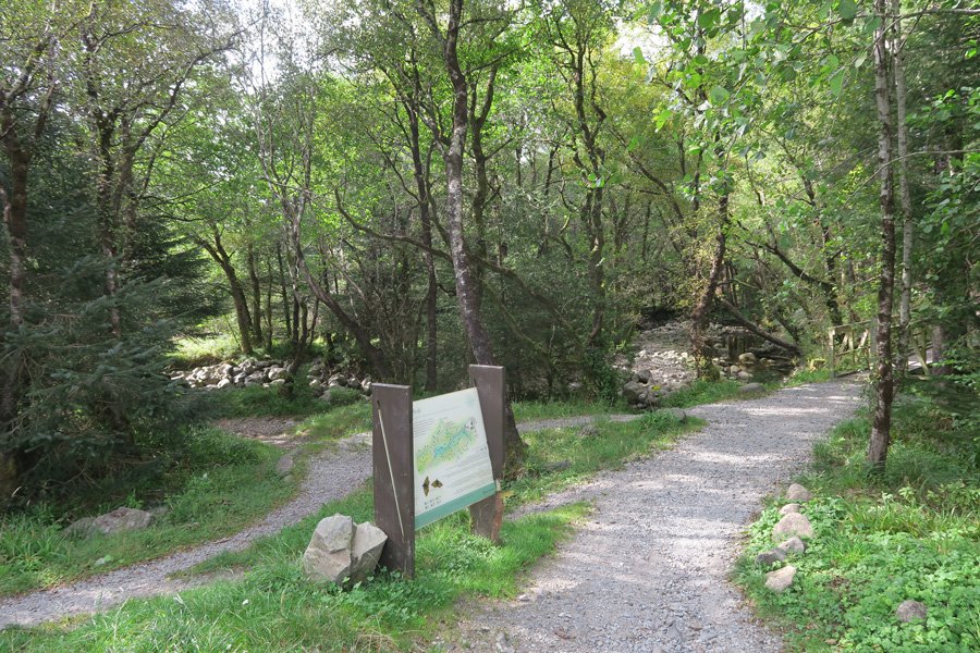 Interpretation board at the start of The River Lundy Trail