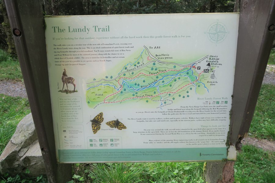 Interpretation board at the start of The River Lundy Trail
