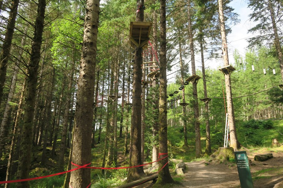 Passing through the High Wire Adventure Trail