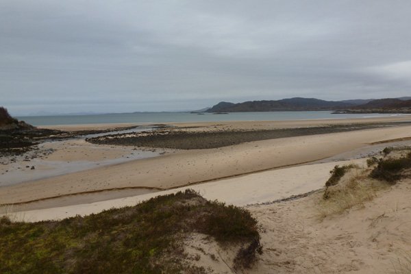 Species rich sand dunes and Machair behing the Singing Sands