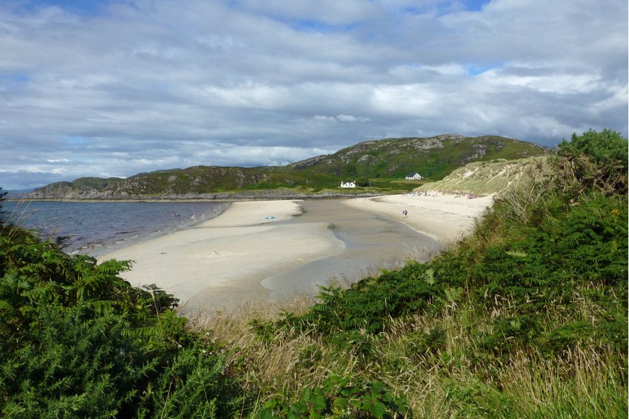 A view over Camusdarach beach