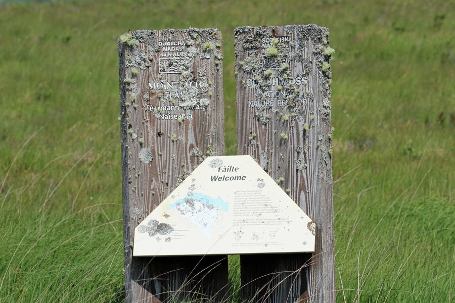 The old NNR sign at Claish Moss