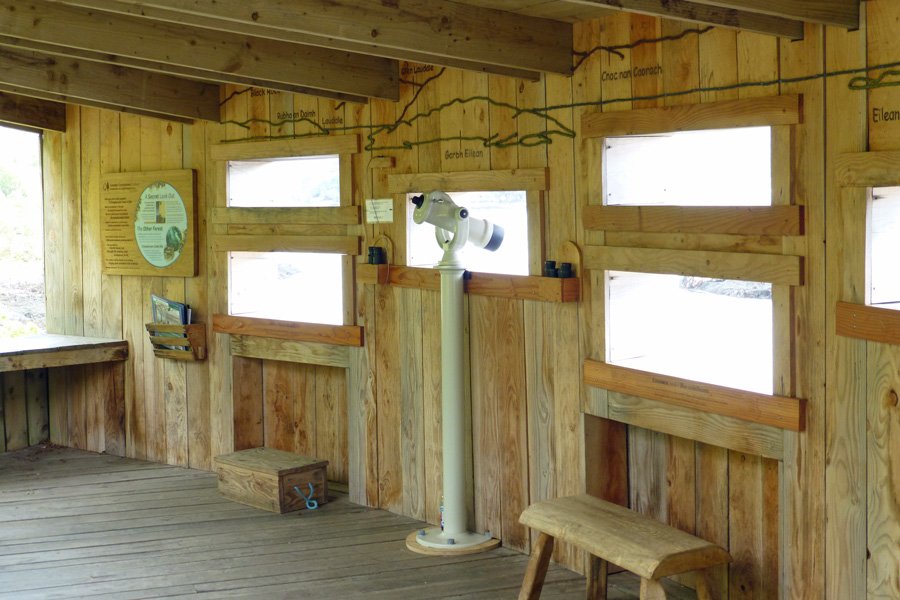 Inside the Garbh Eilean Wildlife Hide