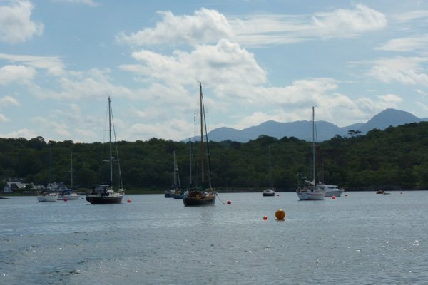Yachts moored at Arisaig