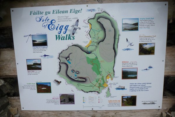 The Isle of Eigg has some community waymarked routes