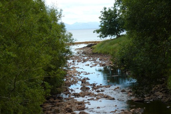 The view to Skye from the bottom of Kinloch Glen